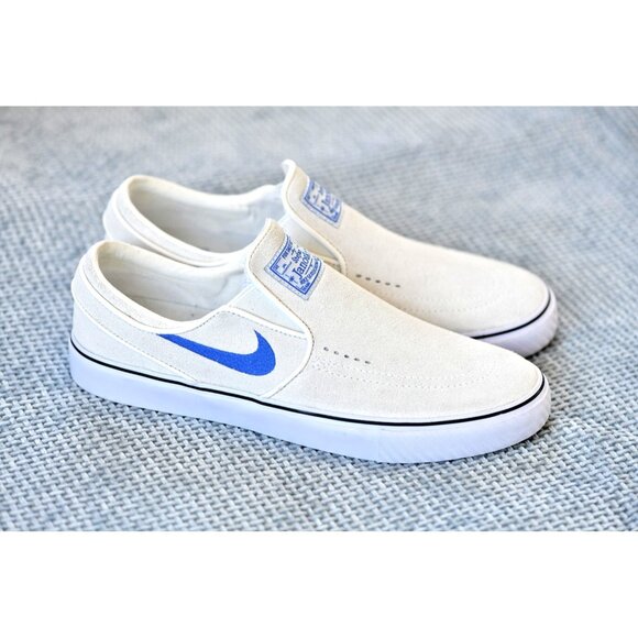 New! Size: 6.5 Men - Nike Zoom Stefan Janoski+ Slip SB Summit White Hyper Royal - Picture 6 of 16